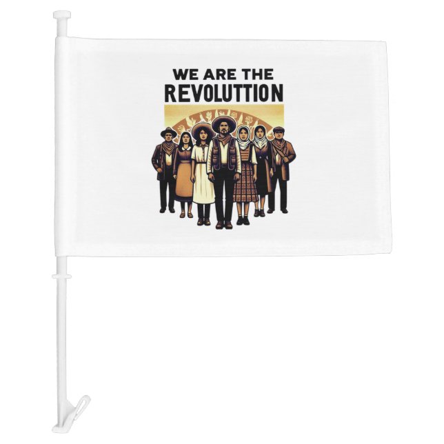 we are revolution car flag (Front)