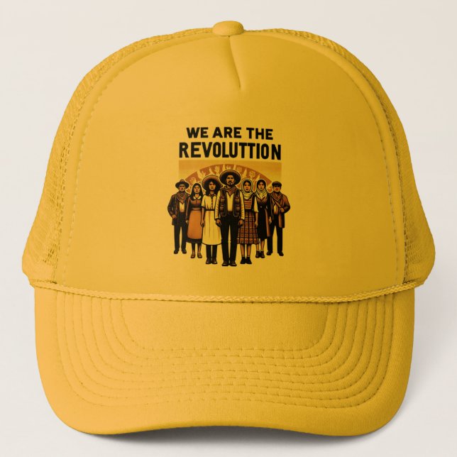 we are revolution trucker hat (Front)