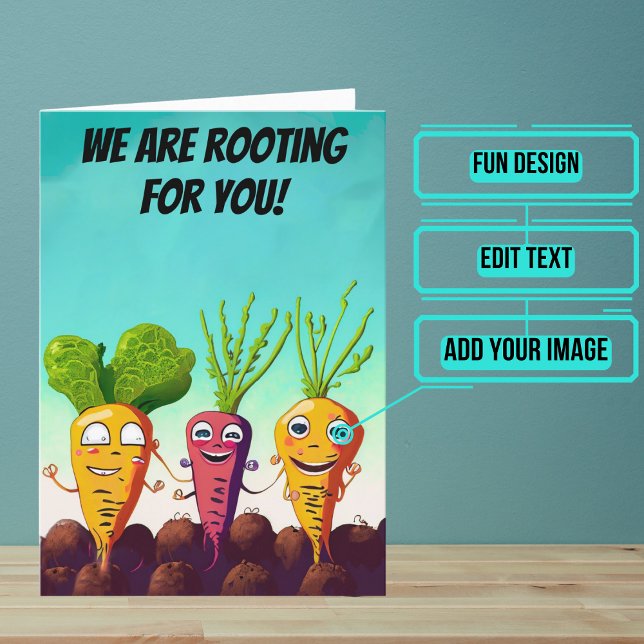 We Are Rooting for You Group Get Well Card (Send this lovely card to your loved one who is brave in the face of an accident or illness.)