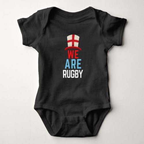 We Are Rugby England Flag Sports Baby Bodysuit