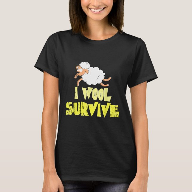 We are running out of wool Knitting lover sheep lo T-Shirt (Front)