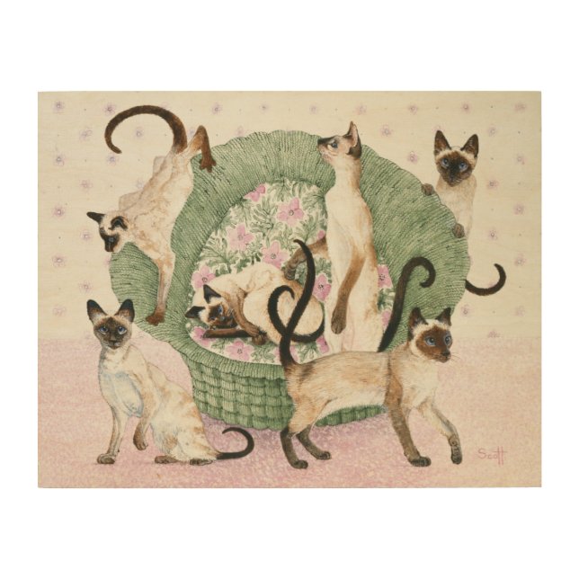 We are Siamese if you please Wood Wall Art (Front)