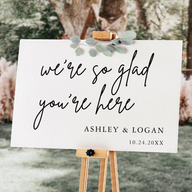We Are So Glad You Are Here RusticWedding Welcome  Foam Board (Creator Uploaded)