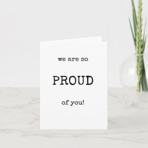 We Are So Proud of You, Congrats, Achievement Card