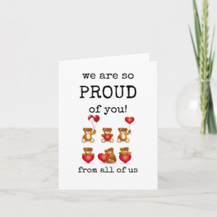 We Are So Proud of You, From All of Us, Congrats Card