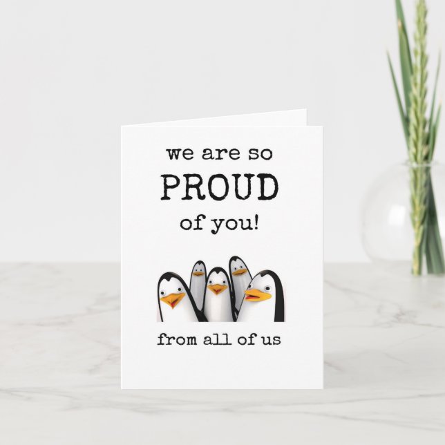 We Are So Proud of You, From All of Us, Congrats Card (Front)