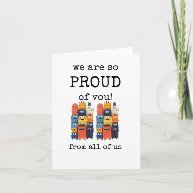 We Are So Proud of You, Funny, From All of Us Card (Front)