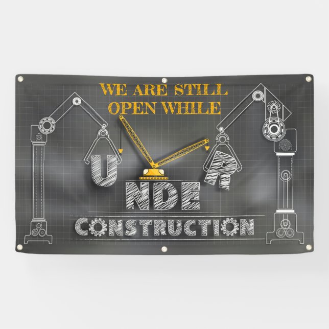 We Are Still Open While Under Construction Banner (Horizontal)