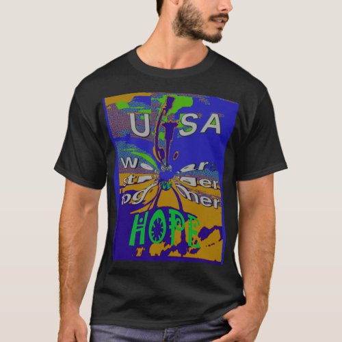 We are stronger together funny USA Hope pattern de T_Shirt