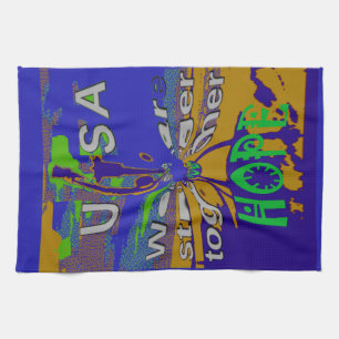 We are stronger together funny USA Hope pattern de Towel