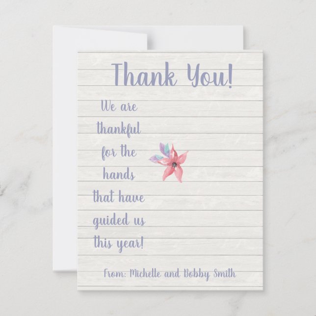 We are thankful for the hands hand sanitizer gift invitation (Front)