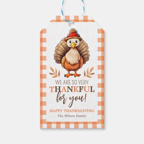 We Are Thankful For You  Cute Happy Thanksgiving Gift Tags