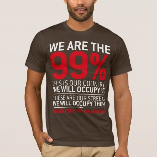 We are the 99 _ 99 percent occupy wall street T_Shirt