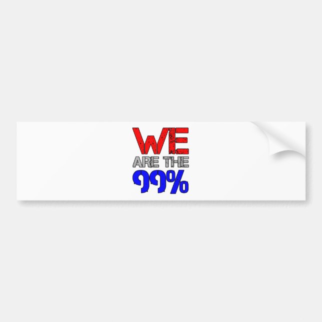 We Are The 99% Bumper Sticker (Front)