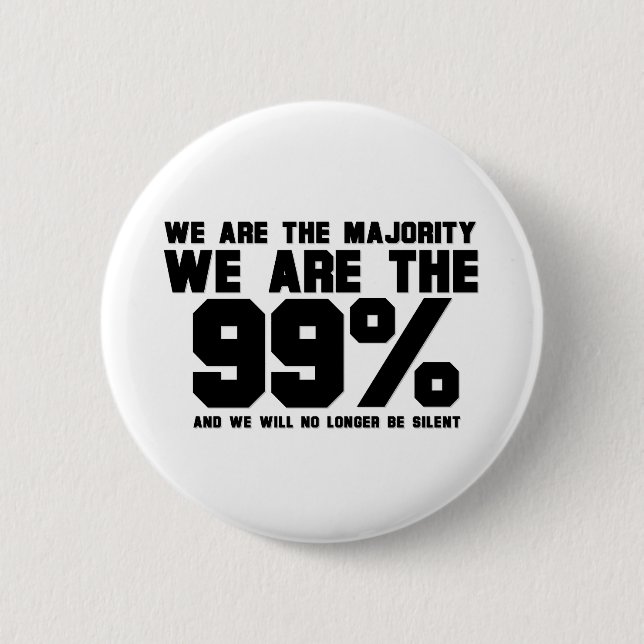 WE ARE THE 99% PINBACK BUTTON (Front)