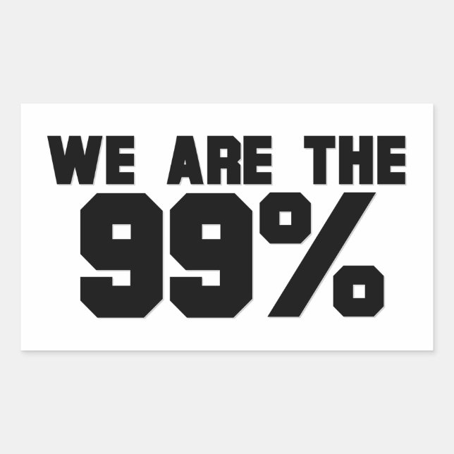 WE ARE THE 99% RECTANGULAR STICKER (Front)