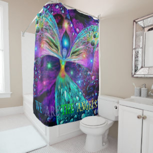 WE ARE THE ANGELS SHOWER CURTAIN