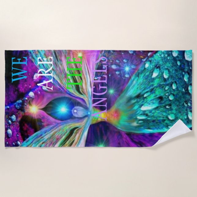 WE ARE THE ANGELS  SHOWER CURTAIN BEACH TOWEL (Front)
