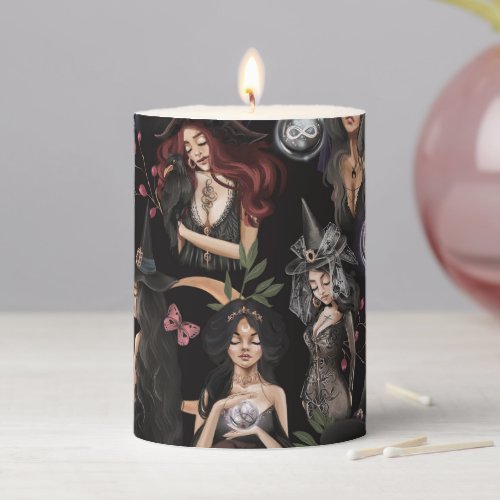 We Are the Daughters of Witches You Could Not Burn Pillar Candle