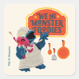 We Are the Monster Foodies Square Sticker