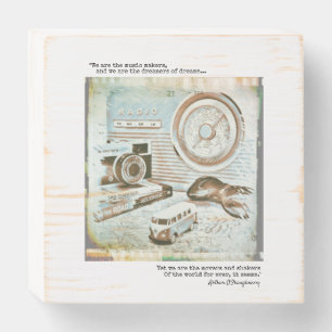 We are the musicmakers Ode quote Wooden Box Sign