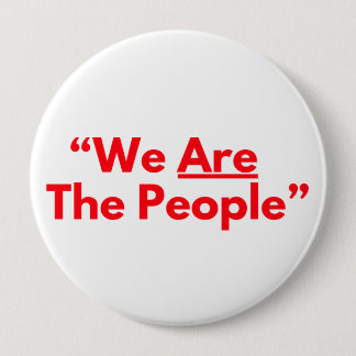 We Are The People Red Text Taxi Driver Button