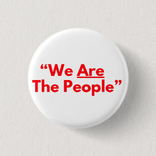 We Are The People Red Text Taxi Driver Button