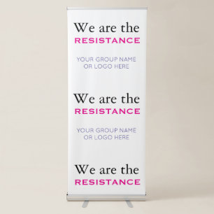 We Are the Resistance Name Logo Selfie Backdrop Retractable Banner