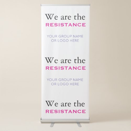 We Are the Resistance Name Logo Selfie Backdrop Retractable Banner