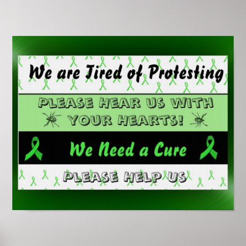 We are Tired of Protesting Lyme Disease Poster