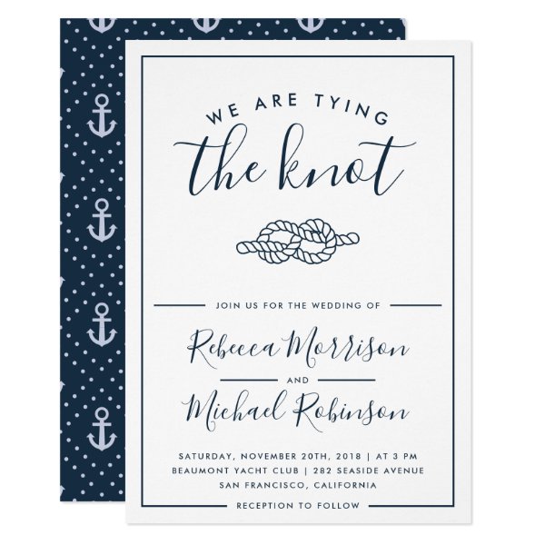 256865172397804003 We Are Tying The Knot Nautical Wedding Invitation