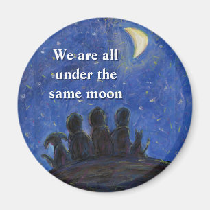 We Are Under the Same Moon Art Fridge Magnets