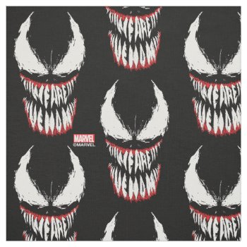 We Are Venom Fang Typography Fabric by spidermanclassics at Zazzle