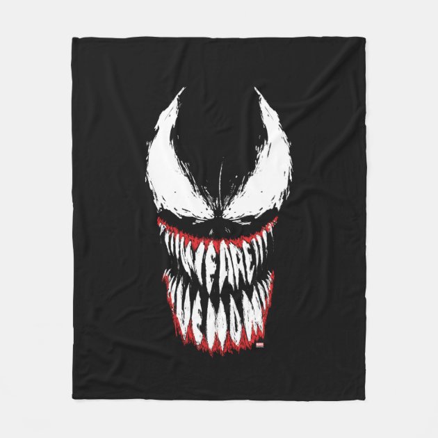 We Are Venom Fang Typography Fleece Blanket Zazzle