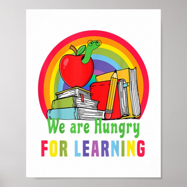 We Are Very Hungry Caterpillar Teacher For Learnin Poster (Front)