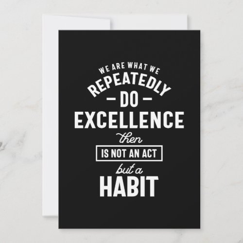 We Are What We Repeatedly Do Motivational Quote Gi Thank You Card