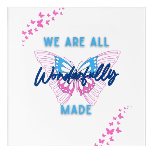 We are Wonderfully Made with Butterflys Acrylic Print