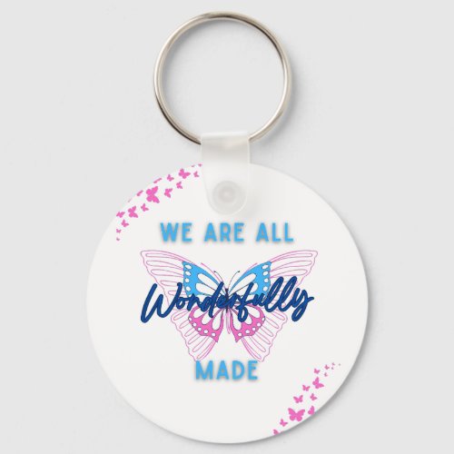 We are Wonderfully Made with Butterflys Keychain