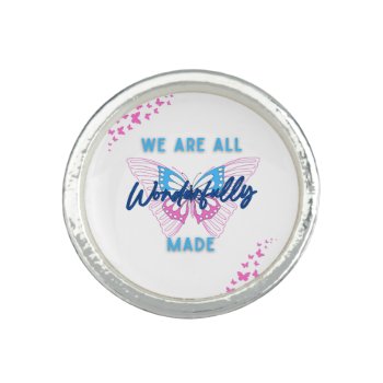 We Are Wonderfully Made With Butterflys Ring by FaithoverFear73 at Zazzle