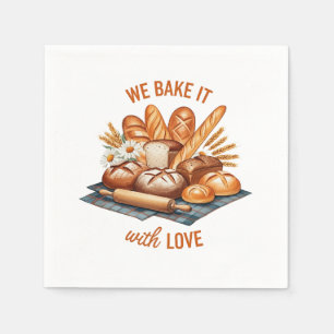 We Bake It With Love – Artisan Bread Napkins