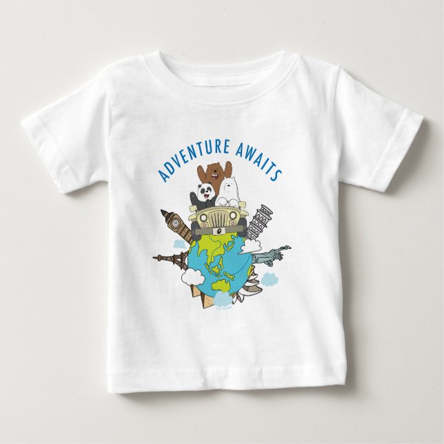 We Bare Bears - Adventure Awaits Baby T-Shirt (Front)