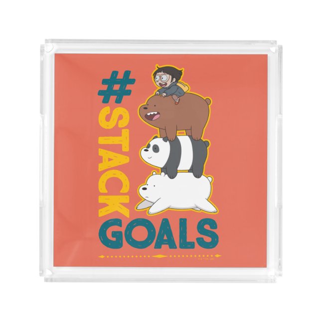 We Bare Bears and Chloe - #StackGoals Acrylic Tray (Front)