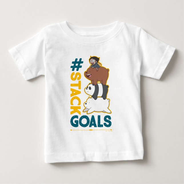 We Bare Bears and Chloe - #StackGoals Baby T-Shirt (Front)