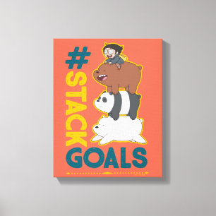 We Bare Bears and Chloe - #StackGoals Canvas Print