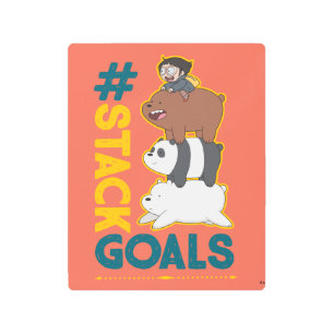 We Bare Bears and Chloe - #StackGoals Metal Print