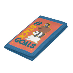 We Bare Bears and Chloe - #StackGoals Trifold Wallet