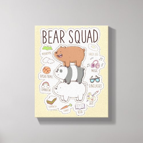 We Bare Bears _ Bear Squad Journal Graphic Canvas Print