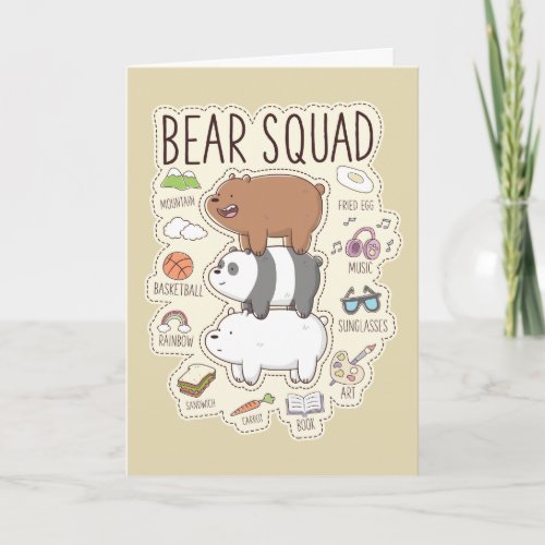 We Bare Bears _ Bear Squad Journal Graphic Card