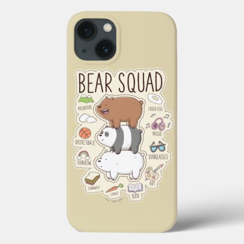 We Bare Bears _ Bear Squad Journal Graphic iPhone 13 Case