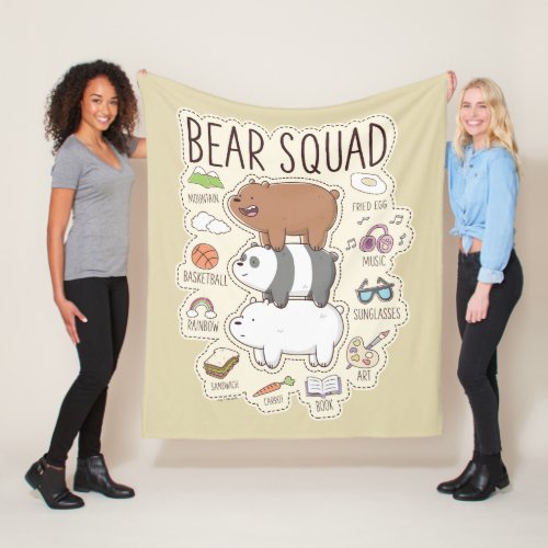 We Bare Bears _ Bear Squad Journal Graphic Fleece Blanket